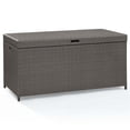 thumbnail image 1 of Pemberly Row Coffre de Terrasse en Osier pour Patio, Gris Patiné, 1 of 8