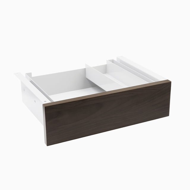 Desky Minimal Under Desk Drawer - Burnished Wood Laminate / White