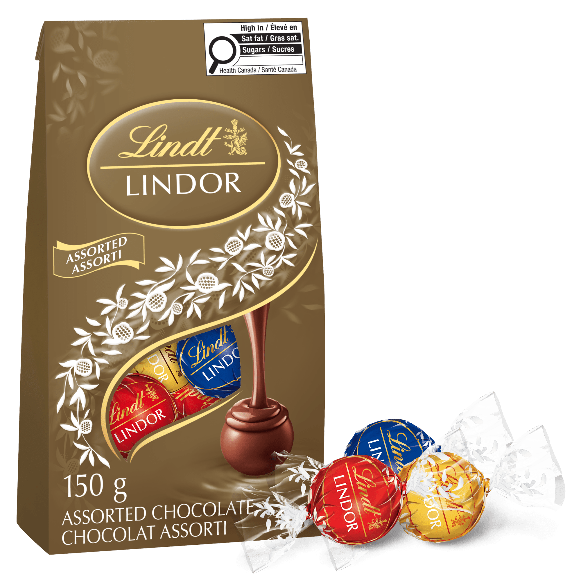 Lindt LINDOR Assorted Chocolate Truffles, 150-Gram Bag