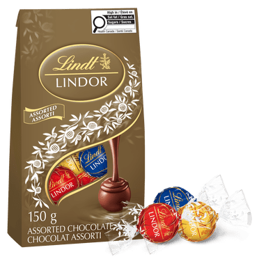 Truffes LINDOR assorties au chocolat de Lindt&nbsp;– Sachet (150&nbsp;g)