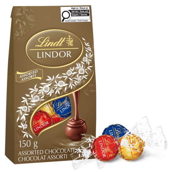 Lindt LINDOR Assorted Chocolate Truffles, 150-Gram Bag