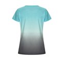thumbnail image 4 of Birdeem T-Shirt Tunique Blouse à Manches Courtes Décontracté pour Femmes à Dégradé de Couleurs, 4 of 5