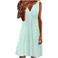 thumbnail image 2 of Gspmoly Robes d'Été pour Femmes 2025, Mode Femmes Été Décontracté Uni Col en V Sans Manches Robe Mini Robes de Cocktail pour Femmes Économies d'Été Liquidation, 2 of 6