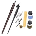 thumbnail image 4 of Calligraphy Writing Pen Set, Convinient Wood + Stainless Steel 5pcs Fountain Dip Pen Set  For Calligraphy Lover For Calligraphy Tool For Friends For Students 1#,2#,3#, 4 of 8