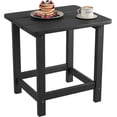 thumbnail image 1 of YUSAZENS Petite Table Basse Carrée d'Extérieur en HDPE, Résistante aux Intempéries pour Terrasse et Jardin, Siège d'Extérieur Noir, 1 of 7