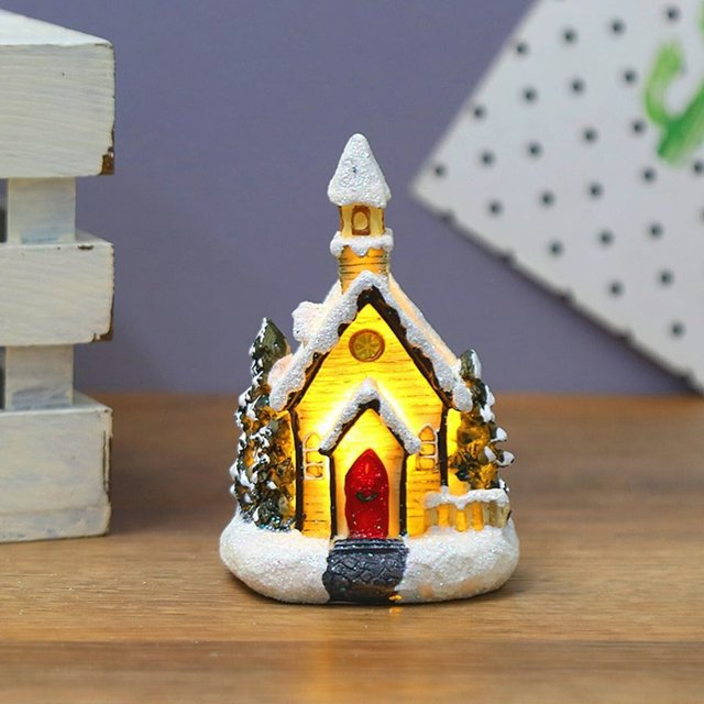 Decorations Luminous Small House Christmas Decorative Ornaments