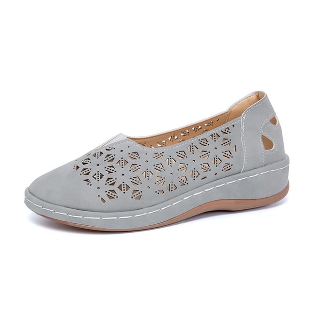 XZNGL Chaussures Plates pour Femmes à Talon Compensé Ajouré Décontractées Grande Pointure Chaussures Simples