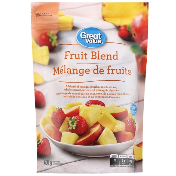 Mélange de pêche, de fraise et de fruits tropicaux de Great Value 600g