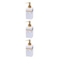 thumbnail image 3 of Ruiboury Resin Soap Dispenser Reusable for Tabletop Kitchen Shower Shampoo Bathroom White Gold 500ml 3Set, 3 of 6