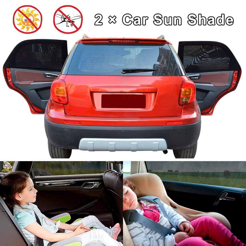 2 PCS Car Window Shades For Baby Car Sun Shades 110x50cm -Ventilation  Sun Protection  Mosquito Prevention