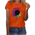 thumbnail image 1 of Birdeem Femmes Décontracté Été Imprimé Manches Courtes Col Rond T-Shirt Ample Blouse Hauts, 1 of 1