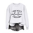 thumbnail image 2 of Meichang Sweat-Shirt pour Femmes, Chemise de la Saint-Valentin, Manches Longues, Cœur d'Amour, Imprimé Tendance, Col Rond, Décontracté, Printemps, 2 of 6