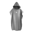 thumbnail image 2 of Surf Poncho Changing Robe Front Lightweight Microfiber with Soft Wetsuit Changing Towel for Outdoor Sports, Swim - Medium Gray, 2 of 8