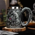 thumbnail image 3 of fheaev Medieval Roaring Dragonss Mug Western Mythology Dragonss Cup Beer Cup Creationary Three-dimensional Embossed Winged Dragonss Cup Creationary Dragonss Coffee Cup, 3 of 7