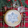 thumbnail image 3 of Blue Disposable Christmas Party Napkins With Santa Claus Snowflake And Reindeer Designs For Holiday Decorations Parties Events And Daily Use 20Pc Set Of Paper Napkins, 3 of 7