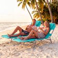 thumbnail image 2 of Gymax 2PCS Tanning ChairFolding Beach Lounge Chair w/5-Position Adjustable Backrest Mint Green, 2 of 10