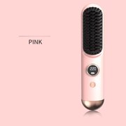MZCPSYHA Hair Straightener Brush Portable Rechargeable Heated Styling Brushes Rechargeable Heated Styling Brushes For Hairs Styling Travel For Office Home