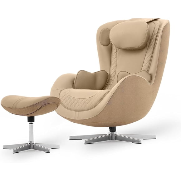 Nouhaus NOU Campo Heated Massage Chair,Full Body Massaging Zero-Gravity Leisure Recliner with Low-Noise 3D Massage and Dual Sound Systems Modern Massage Chairs (Mellow Sand)
