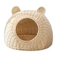 thumbnail image 2 of DOLITY Cat Bed, Semi-closed, Round, Flat Bottom, Indoor, Nest, Cat Cage, Washable Hide, S, 2 of 8