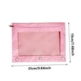 thumbnail image 3 of Dvruxg 2 Pcs Trousse à Crayons, Trousse à Crayons Trois Trous Fermeture Éclair Simple Sac de Rangement Transparent en PVC, Grande Capacité Trousse à Crayons avec Fermeture Éclair Classeur Transparent, 3 of 5