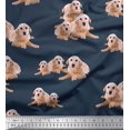 thumbnail image 1 of Soimoi Modal Satin Fabric Golden Retriever Dog Print Sewing Fabric Yard 42 Inch Wide, 1 of 3