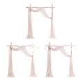 thumbnail image 2 of Decodeary Wedding Arch Drapes Memorable Setting For Big Day Not Easy To Wrinkle Easy Care shell pink 3Set, 2 of 6