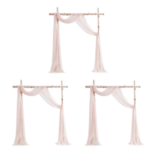 Baohd Wedding Arch Drapes Add Romantic Atmosphere To Special Day Wide Application shell pink 3Set