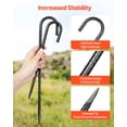 thumbnail image 3 of VEVOR 16-Inch 24 Pack Rebar Stakes Heavy Duty J Hook Galvanized Steel Ground Anchors, 3 of 9