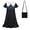 Dress+Bag, variant on HAWEE Wednesday Addams Costume Dress with Bag for Kids, Girls Halloween Black Uniform Dress Addams Costume Dress for Cosplay Party