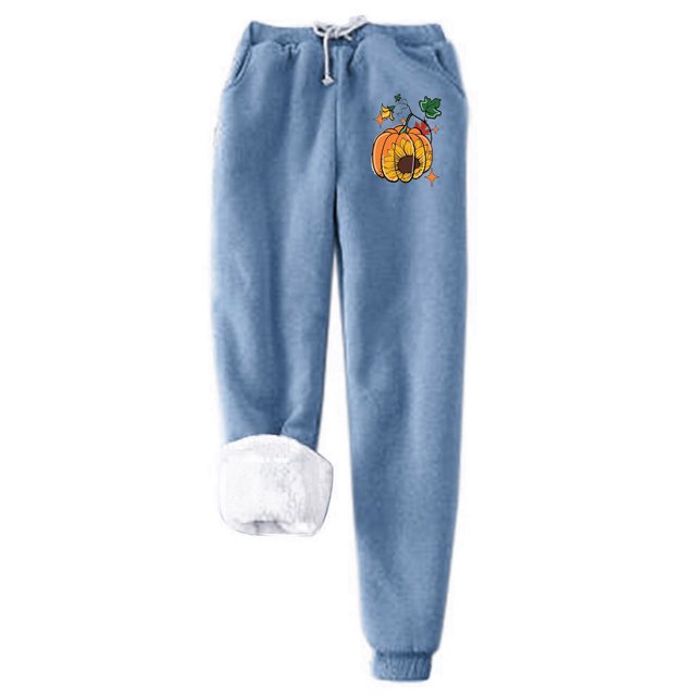 Womens' Warm Legging Tummy Control Printed Leggings With Elastic Drawstring Pockets And Thick Insulation Pants On Clearance
