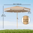 thumbnail image 3 of Outsunny Parasol de Patio 9 Pi avec Inclinaison, Manivelle, Parasol d'Extérieur, Kaki, 3 of 10