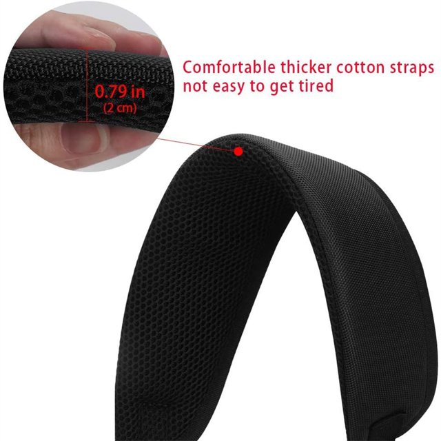 Double Shoulder Golf Bag Strap Padded Easy Lightweight Oxford Cloth Adjustable Reusable Backpack Carrying Bags Thick Comfortable Straps Sports Replaceable Black