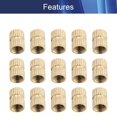 thumbnail image 3 of Wekity M5x10mm Female Thread Knurled Nuts,200PCS Hx7mm OD Brass Threaded Insert Embedment Nuts Hydraulic Welded Joint Injection Molding Assortment Kit for 3D Printing Injection Molding-0621, 3 of 5