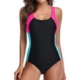 thumbnail image 1 of Charmo Women's One Piece Sport Swimsuit Racerback Water Aerobic Bathing Suit, 1 of 7