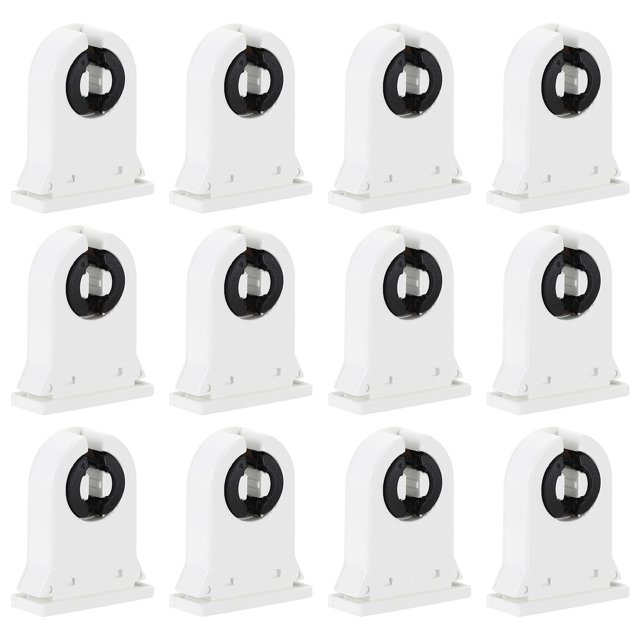 Unique Bargains T8 Fluorescent Light Holder, 12 Pack G13 Lamp Base LED Fluorescent Tube Light Socket, 39x32x13mm