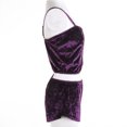 thumbnail image 4 of Women 2PCS Lingerie Set Slim Solid Sling Crop Top Short Elastic Band Pants, 4 of 9