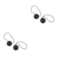 thumbnail image 1 of yingyy 1/2/3/5 2 Pieces Curtain Tieback Round Polyester Replacement Simple Style Household Kitchen Sunshade Drape Fixing Fastener Black 2PCS, 1 of 6