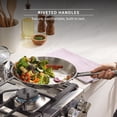 thumbnail image 4 of T-fal Cook and Strain Poêle en acier inoxydable 30 cm / 11,8 po, Base compatible avec l'induction, Passe au four et au lave-vaisselle, Argent, 4 of 9