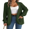 thumbnail image 1 of MesaSe Womens Open Front Knit Cardigan Long Sleeve Solid Color Pocket Sweater Loose Fall Tops S, 1 of 7