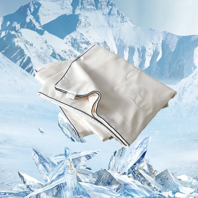 Dvkptbk Summer Quilt Washed Silk Ice Silk Conditioning Quilt Summer Cool Quilt Double Single Quilt Core Solid Color Summer Thin Quilt Bedding