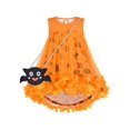 thumbnail image 1 of Ensemble Robe Fille Sac de Bonbons Halloween Citrouille Bat Fleur 3D 10 Ans, 1 of 1