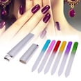 thumbnail image 2 of 6pcs Nail Art Crystal Glass Glitter Nail Files Buffer+Silver Barrelled Box, 2 of 7