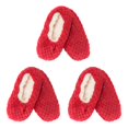 thumbnail image 1 of CHOK Adult Super Soft Warm Cozy Fuzzy Soft Touch Slippers Non-Slip Lined Socks  Assortment B  Medium 3 Pairs, 1 of 4