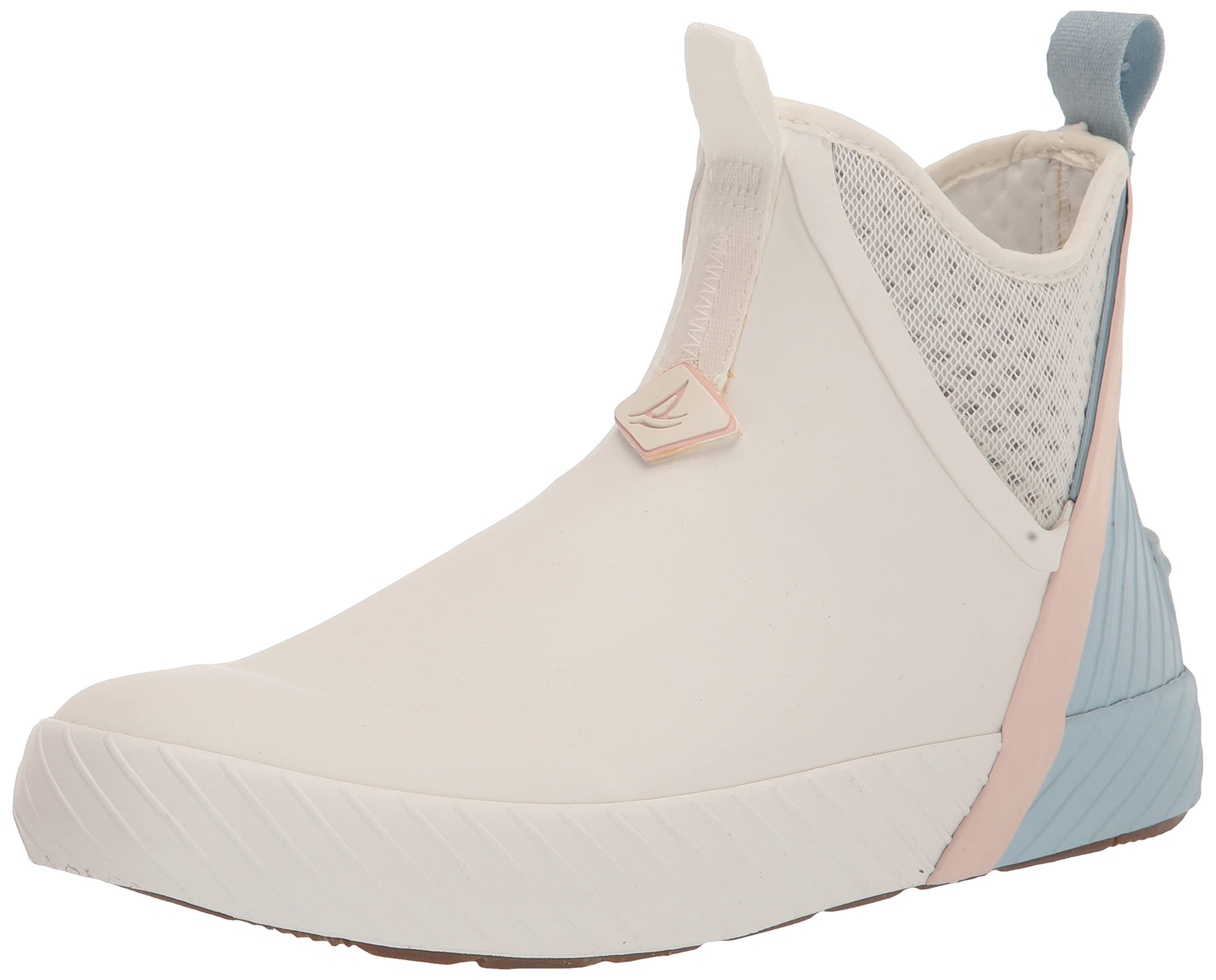 Sperry Women's Cutwater Deck Rain Boot, White, 9