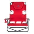 thumbnail image 3 of Ostrich On-Your-Back Folding Reclining Outdoor Lawn Chair, Red (2 Pack), 3 of 10