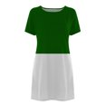 thumbnail image 3 of Pisexur Robe à Manches Courtes à Col Rond pour Femme, Robe Décontractée à Blocs de Couleur Imprimée à Manches Courtes à Col Rond pour Femme, Robe pour Femme, 3 of 4
