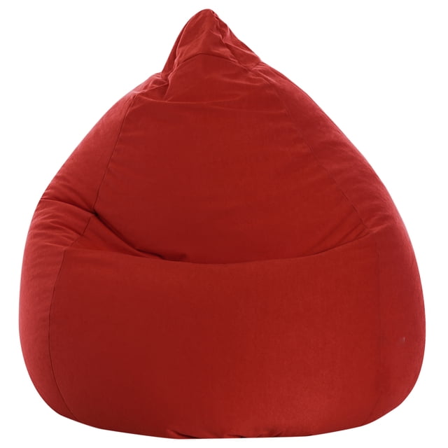 Gouchee Home Easy Red Bean Bag Chair en Microfibre de polyester Rouge avec Remplissage de Billes de Polystyrène à Haute Densité, Mesurant 27 Pouces de Diamètre par 43 Pouces de Hauteur, Siège Léger et portable Convenant aux Adultes et aux Ados dans les Chambres, les Résidences Étudiantes Ou les Salons.