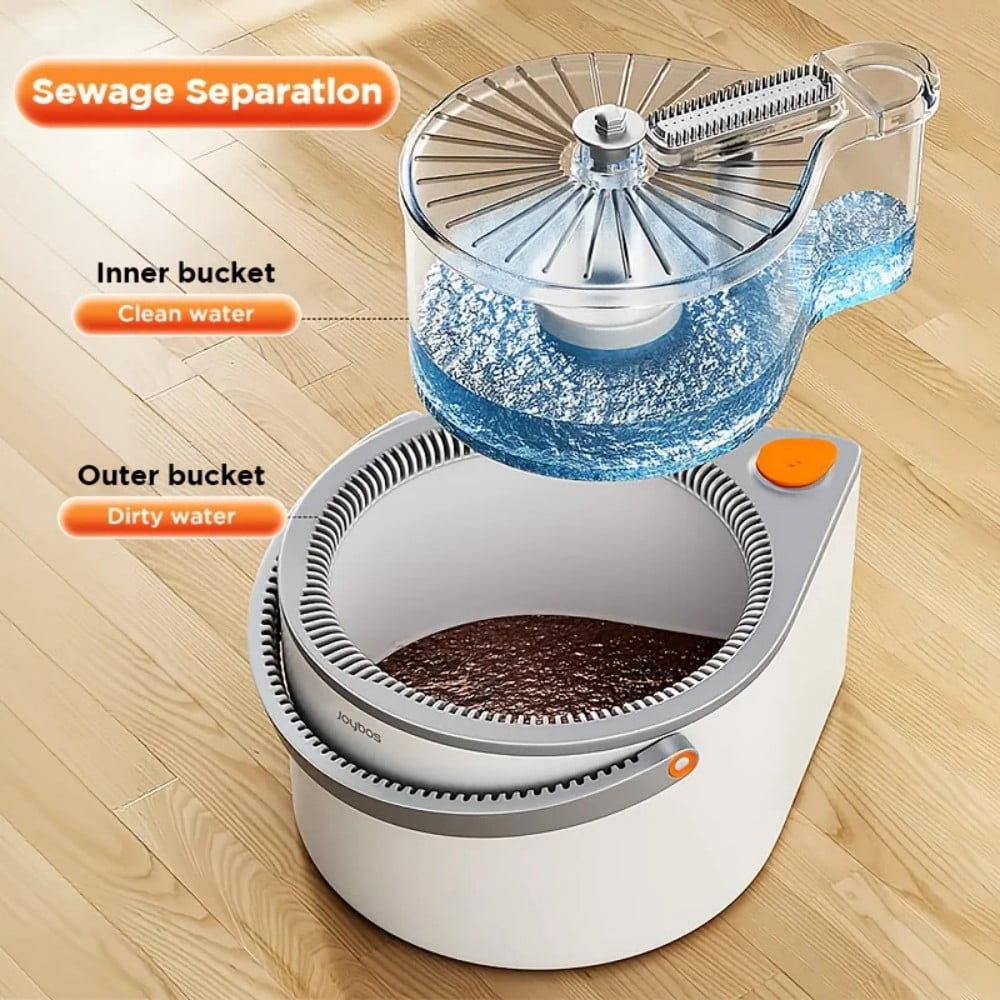 Joybos Spin Mop and Bucket with Wringer, Clean & Dirty Water
