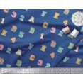 thumbnail image 2 of Soimoi Rayon Fabric Numbers & Alphabets Text Decor Fabric Printed Yard 56 Inch Wide, 2 of 3