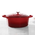 thumbnail image 2 of Crock-Pot Artisan 7 Qt Enameled Cast Iron Dutch Oven W/Lid, Scarlet Red, Oval, 2 of 5